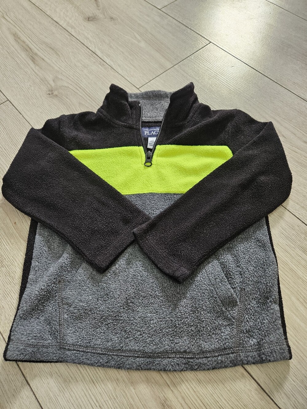 The Childrens Place Toddler Boys Colorblock Fleece Quarter Zip Sweater Size 3T